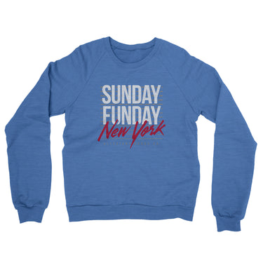 Sunday Funday New York Midweight French Terry Crewneck Sweatshirt-Allegiant Goods Co. Vintage Sports Apparel
