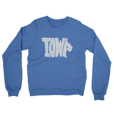 Iowa State Shape Text Midweight French Terry Crewneck Sweatshirt-Allegiant Goods Co. Vintage Sports Apparel