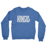 Kansas State Shape Text Midweight French Terry Crewneck Sweatshirt-Allegiant Goods Co. Vintage Sports Apparel