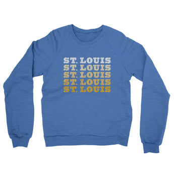 St Louis Repeat Midweight French Terry Crewneck Sweatshirt-Allegiant Goods Co. Vintage Sports Apparel