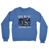 Big Blue Wrecking Crew Midweight French Terry Crewneck Sweatshirt-Heather Royal-Allegiant Goods Co. Vintage Sports Apparel