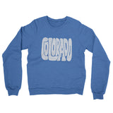 Colorado State Shape Text Midweight French Terry Crewneck Sweatshirt-Allegiant Goods Co. Vintage Sports Apparel