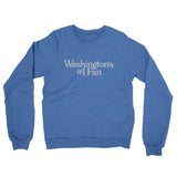 Washington's Number 1 Fan Midweight French Terry Crewneck Sweatshirt-Heather Royal-Allegiant Goods Co. Vintage Sports Apparel