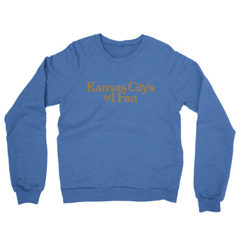 Kansas City's Number 1 Fan Midweight French Terry Crewneck Sweatshirt-Allegiant Goods Co. Vintage Sports Apparel