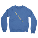 St. Louis Hockey Jersey Midweight French Terry Crewneck Sweatshirt-Heather Royal-Allegiant Goods Co. Vintage Sports Apparel