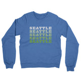 Seattle Repeat Midweight French Terry Crewneck Sweatshirt-Heather Royal-Allegiant Goods Co. Vintage Sports Apparel
