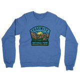 Yosemite National Park Badge Midweight French Terry Crewneck Sweatshirt-Allegiant Goods Co. Vintage Sports Apparel