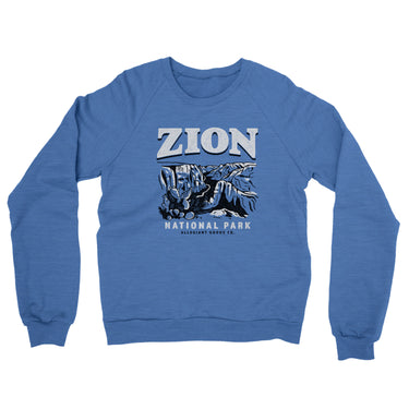 Zion National Park Midweight Crewneck Sweatshirt-Allegiant Goods Co. Vintage Sports Apparel