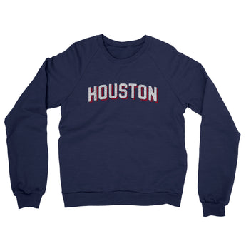 Houston Varsity Midweight Crewneck Sweatshirt-Allegiant Goods Co. Vintage Sports Apparel