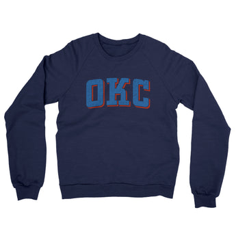 Okc Varsity Midweight Crewneck Sweatshirt-Allegiant Goods Co. Vintage Sports Apparel