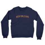 New Orleans Varsity Midweight Crewneck Sweatshirt-Classic Navy-Allegiant Goods Co. Vintage Sports Apparel