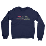 Alamogordo Mountain Sunset Midweight French Terry Crewneck Sweatshirt-Navy-Allegiant Goods Co. Vintage Sports Apparel