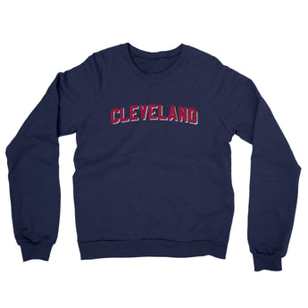 Cleveland Varsity Midweight Crewneck Sweatshirt-Allegiant Goods Co. Vintage Sports Apparel