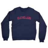 Cleveland Varsity Midweight Crewneck Sweatshirt-Classic Navy-Allegiant Goods Co. Vintage Sports Apparel
