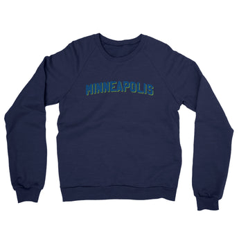 Minneapolis Varsity Midweight Crewneck Sweatshirt-Allegiant Goods Co. Vintage Sports Apparel