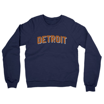 Detroit Varsity Midweight Crewneck Sweatshirt-Allegiant Goods Co. Vintage Sports Apparel