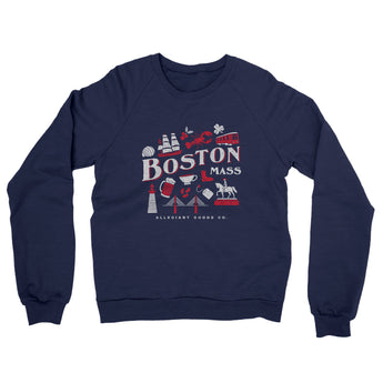 Boston Things Midweight Crewneck Sweatshirt-Allegiant Goods Co. Vintage Sports Apparel