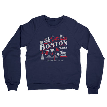 Boston Things Midweight Crewneck Sweatshirt-Allegiant Goods Co. Vintage Sports Apparel