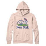 I Have A Tee Time In New York Hoodie-Pale Pink-Allegiant Goods Co. Vintage Sports Apparel