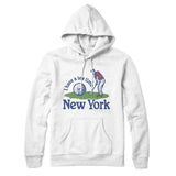 I Have A Tee Time In New York Hoodie-White-Allegiant Goods Co. Vintage Sports Apparel