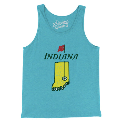 Indiana Golf Men/Unisex Tank Top-Aqua Triblend-Allegiant Goods Co. Vintage Sports Apparel