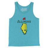Illinois Golf Men/Unisex Tank Top-Allegiant Goods Co. Vintage Sports Apparel