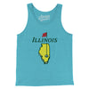 Illinois Golf Men/Unisex Tank Top-Aqua Triblend-Allegiant Goods Co. Vintage Sports Apparel