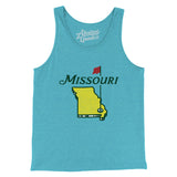 Missouri Golf Men/Unisex Tank Top-Aqua Triblend-Allegiant Goods Co. Vintage Sports Apparel
