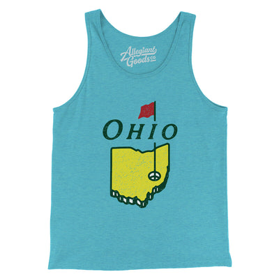 Ohio Golf Men/Unisex Tank Top-Aqua Triblend-Allegiant Goods Co. Vintage Sports Apparel