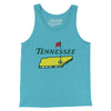 Tennessee Golf Men/Unisex Tank Top-Aqua Triblend-Allegiant Goods Co. Vintage Sports Apparel