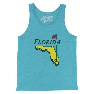 Florida Golf Men/Unisex Tank Top-Aqua Triblend-Allegiant Goods Co. Vintage Sports Apparel