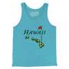Hawaii Golf Men/Unisex Tank Top-Aqua Triblend-Allegiant Goods Co. Vintage Sports Apparel