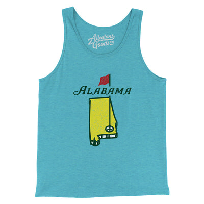 Alabama Golf Men/Unisex Tank Top-Aqua Triblend-Allegiant Goods Co. Vintage Sports Apparel