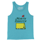 North Dakota Golf Men/Unisex Tank Top-Allegiant Goods Co. Vintage Sports Apparel