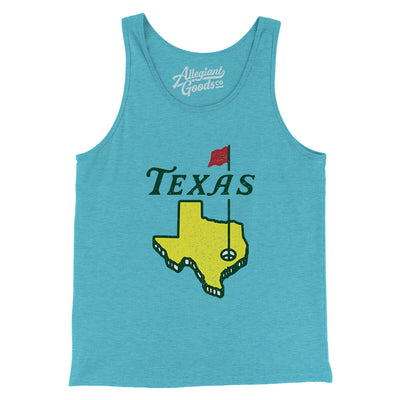 Texas Golf Men/Unisex Tank Top-Aqua Triblend-Allegiant Goods Co. Vintage Sports Apparel