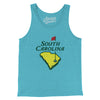 South Carolina Golf Men/Unisex Tank Top-Aqua Triblend-Allegiant Goods Co. Vintage Sports Apparel
