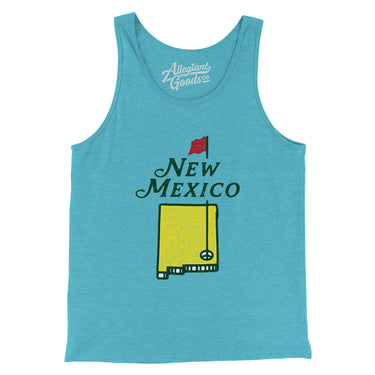 New Mexico Golf Men/Unisex Tank Top-Aqua Triblend-Allegiant Goods Co. Vintage Sports Apparel