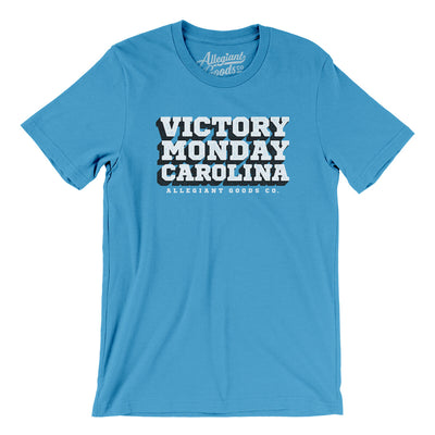 Victory Monday Carolina Men/Unisex T-Shirt-Aqua-Allegiant Goods Co. Vintage Sports Apparel