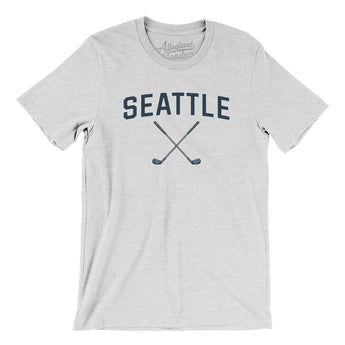 Seattle Golf Men/Unisex T-Shirt-Ash-Allegiant Goods Co. Vintage Sports Apparel