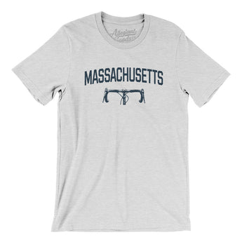 Massachusetts Cycling Men/Unisex T-Shirt-Ash-Allegiant Goods Co. Vintage Sports Apparel