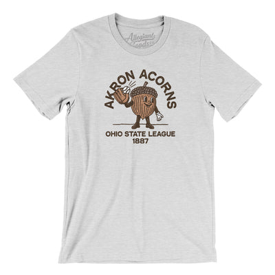 Akron Acorns Baseball Men/Unisex T-Shirt-Ash-Allegiant Goods Co. Vintage Sports Apparel