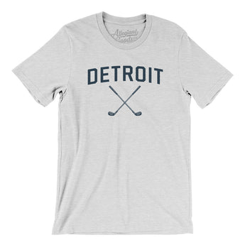 Detroit Golf Men/Unisex T-Shirt-Ash-Allegiant Goods Co. Vintage Sports Apparel