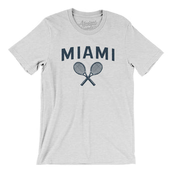 Miami Tennis Men/Unisex T-Shirt-Ash-Allegiant Goods Co. Vintage Sports Apparel
