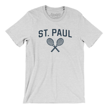 St. Paul Tennis Men/Unisex T-Shirt-Ash-Allegiant Goods Co. Vintage Sports Apparel
