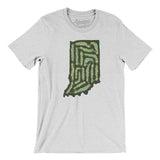 Indiana Golf Course Map Men/Unisex T-Shirt-Ash-Allegiant Goods Co. Vintage Sports Apparel