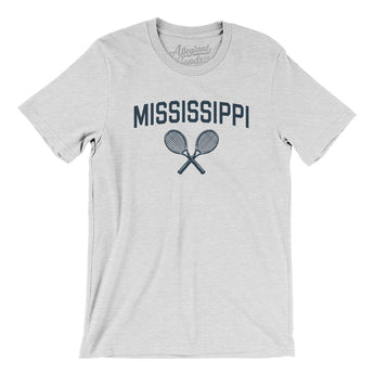 Mississippi Tennis Men/Unisex T-Shirt-Ash-Allegiant Goods Co. Vintage Sports Apparel