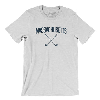 Massachusetts Golf Men/Unisex T-Shirt-Ash-Allegiant Goods Co. Vintage Sports Apparel