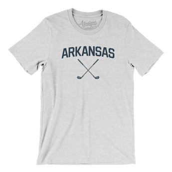 Arkansas Golf Men/Unisex T-Shirt-Ash-Allegiant Goods Co. Vintage Sports Apparel