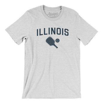Illinois Pickleball Men/Unisex T-Shirt-Ash-Allegiant Goods Co. Vintage Sports Apparel