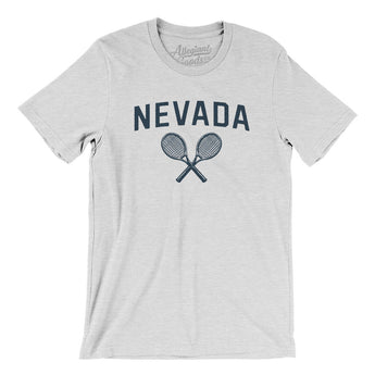 Nevada Tennis Men/Unisex T-Shirt-Ash-Allegiant Goods Co. Vintage Sports Apparel